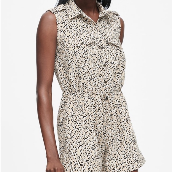 leopard print romper womens